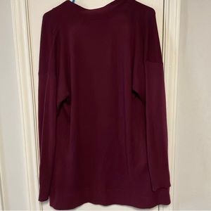 Ann Taylor large plum purple open front cardigan
